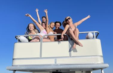 30' Suntracker Double Decker Party Boat with Bathroom, Slide & Captain 