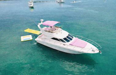 MIAMI'S BEST PINK YACHT! 50FT Fly Bridge! GET 1 HOUR FREE Monday-Thursday!