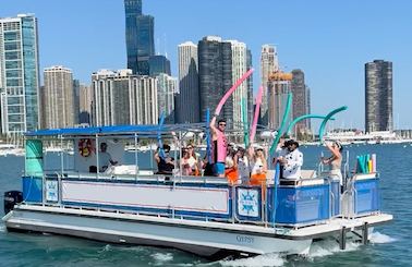 24 Passenger Captained Pontoon Boat - Fridays and Sunday Fundays in Chicago!