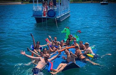 16 Passenger Captained Party & Event 32ft Pontoon Boat in Chicago, Illinois!