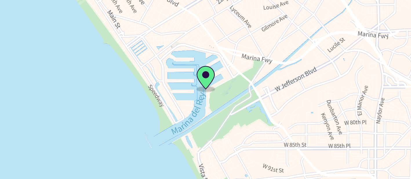 The boat's approximate location on a map