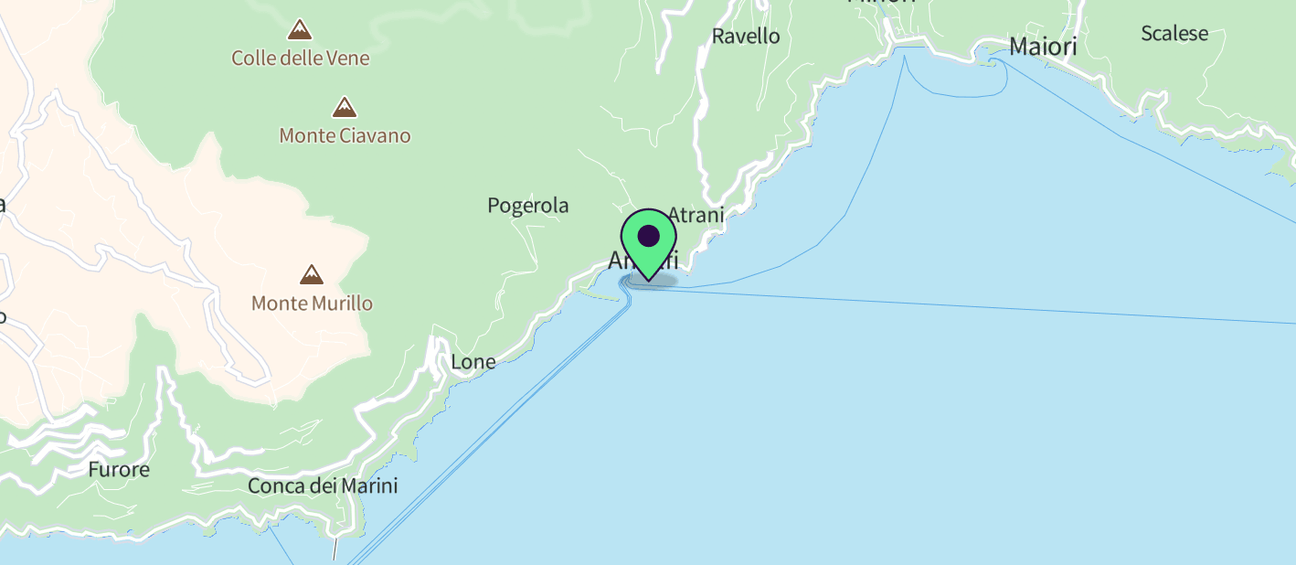 The boat's approximate location on a map