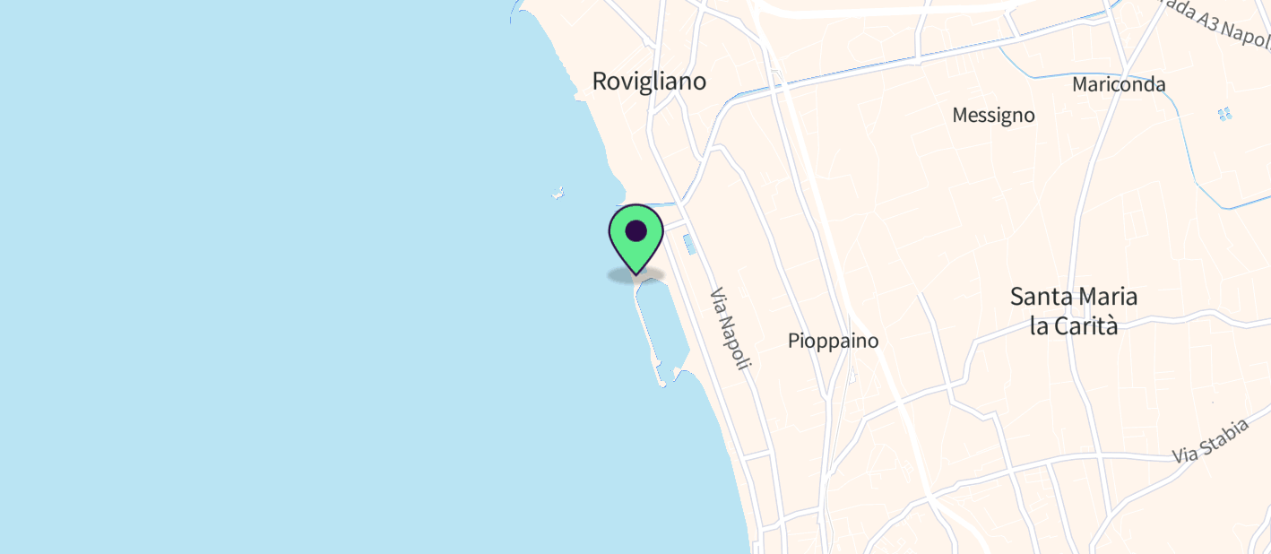 The boat's approximate location on a map