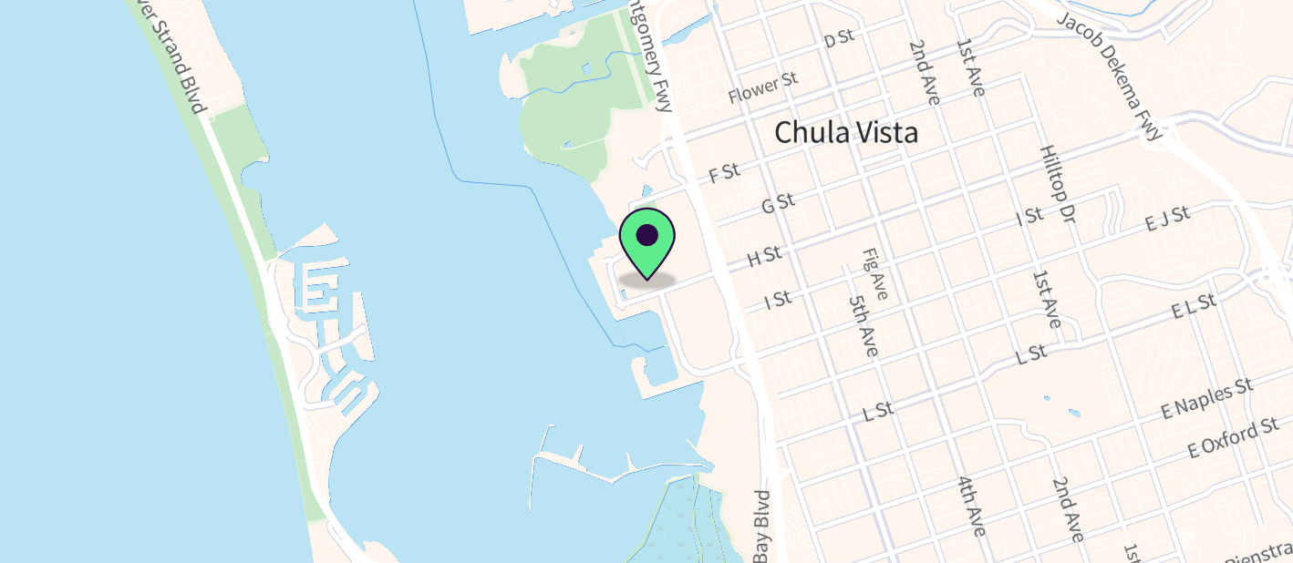 The boat's approximate location on a map