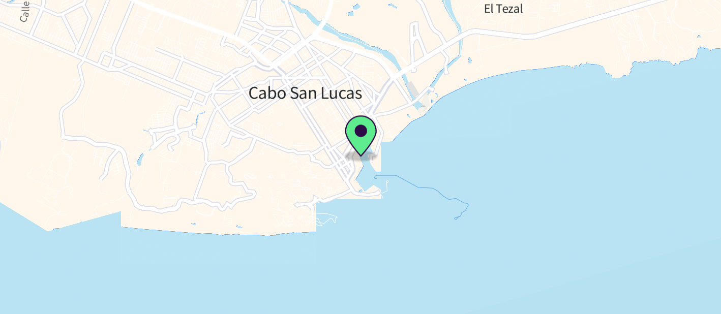 The boat's approximate location on a map
