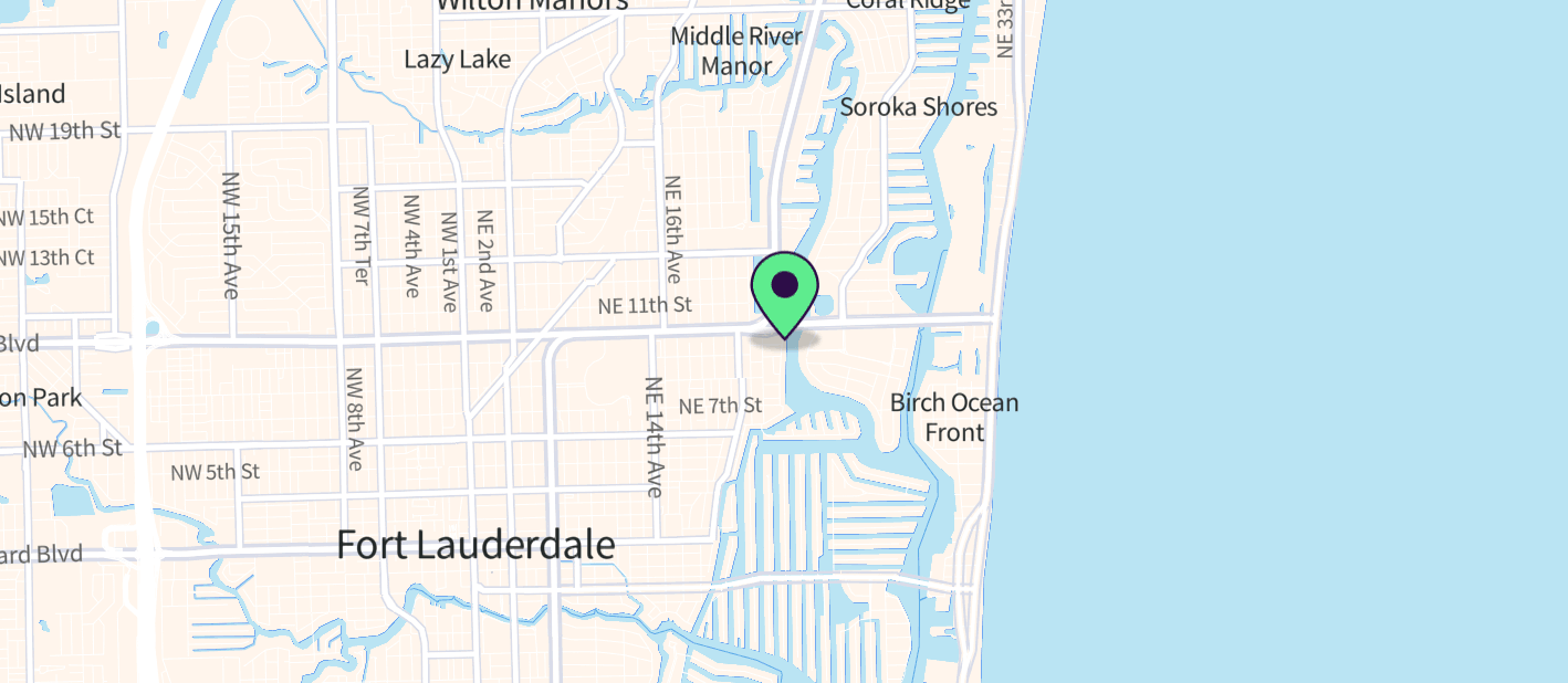 The boat's approximate location on a map