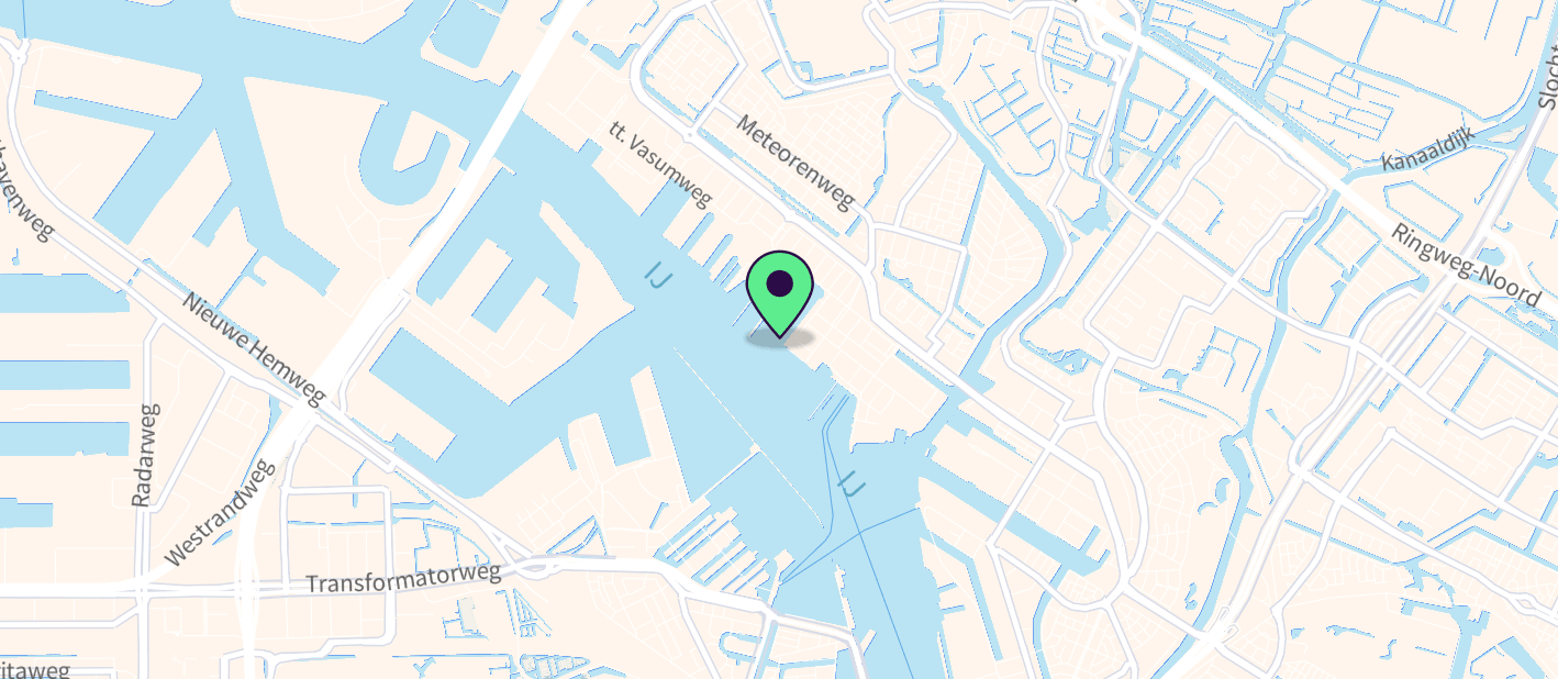 The boat's approximate location on a map