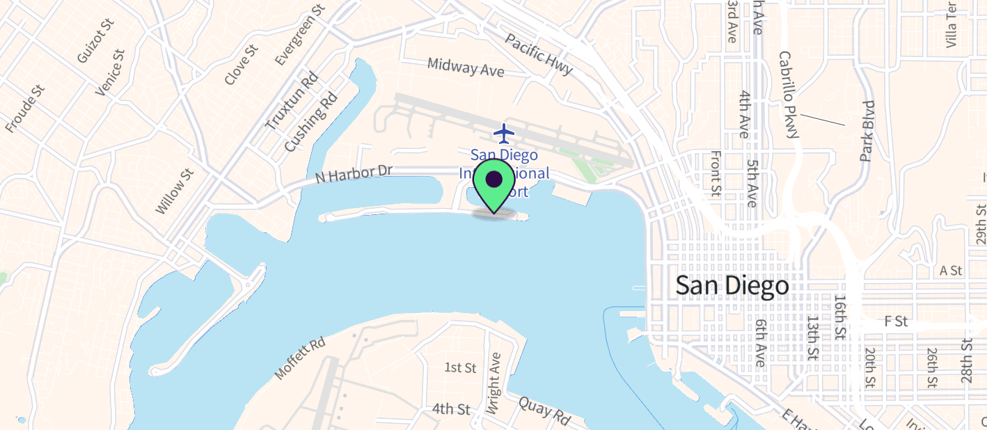 The boat's approximate location on a map