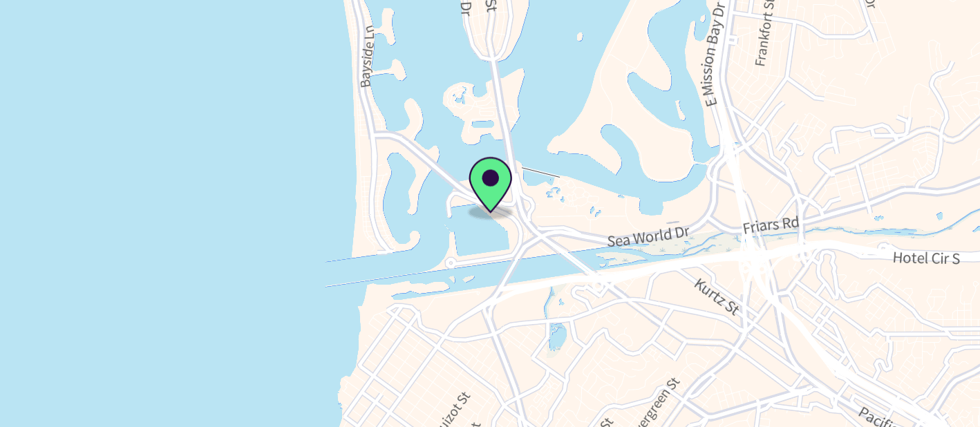 The boat's approximate location on a map