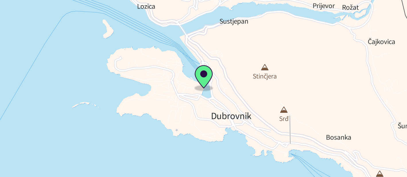 The boat's approximate location on a map