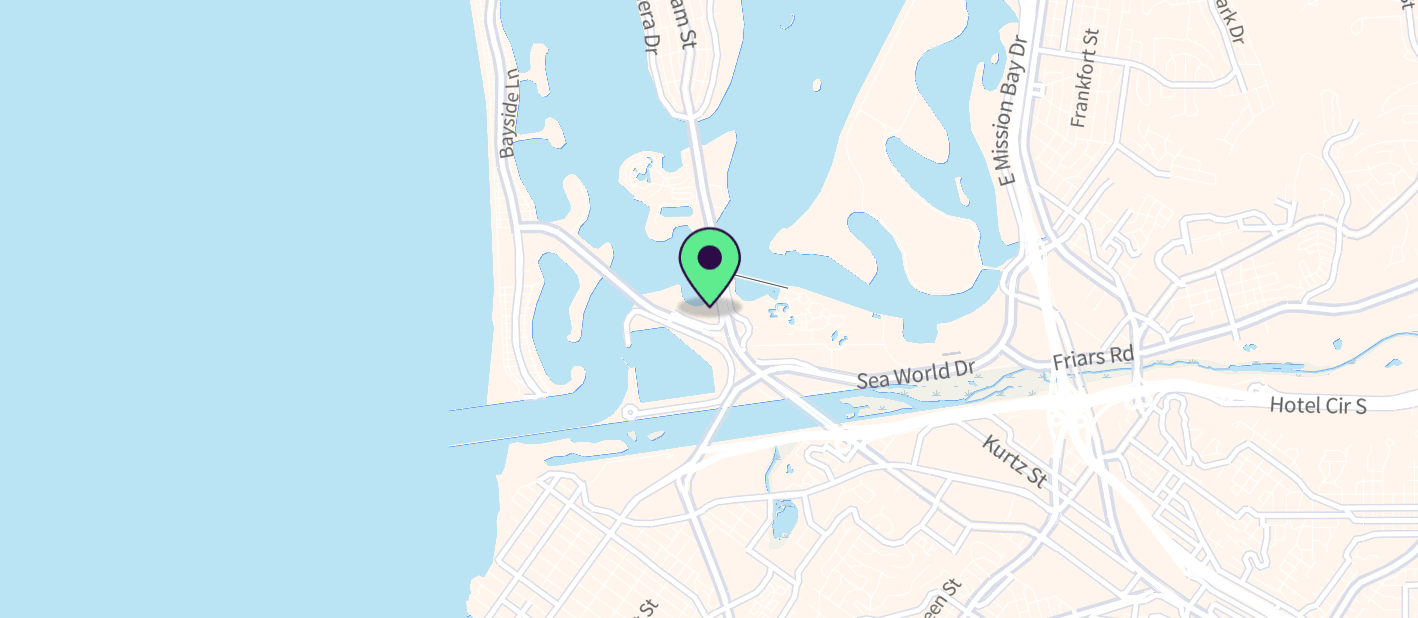 The boat's approximate location on a map